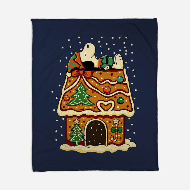 Snoopy On Gingerbread House-None-Fleece-Blanket-JamesQJO