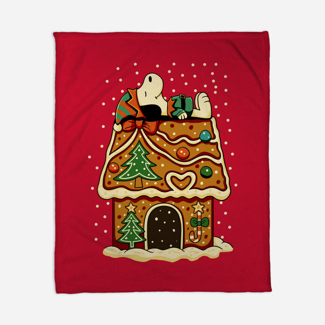 Snoopy On Gingerbread House-None-Fleece-Blanket-JamesQJO