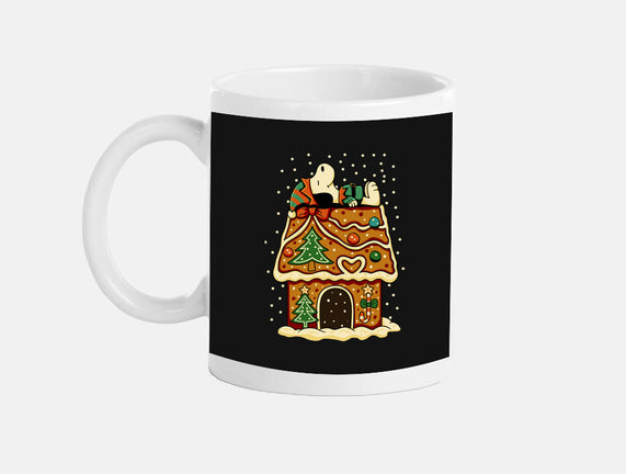 Snoopy On Gingerbread House