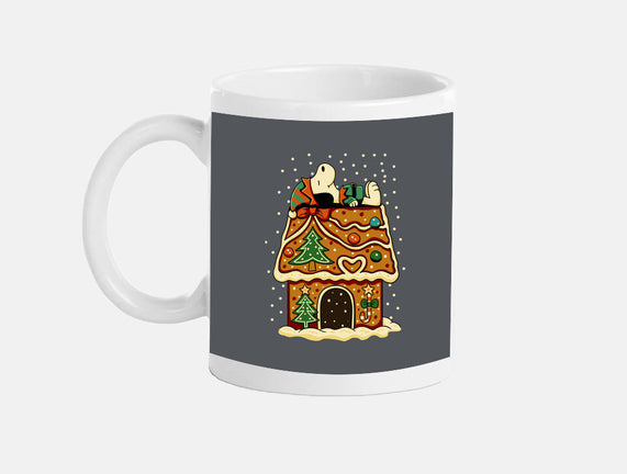 Snoopy On Gingerbread House