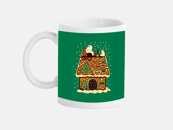 Snoopy On Gingerbread House