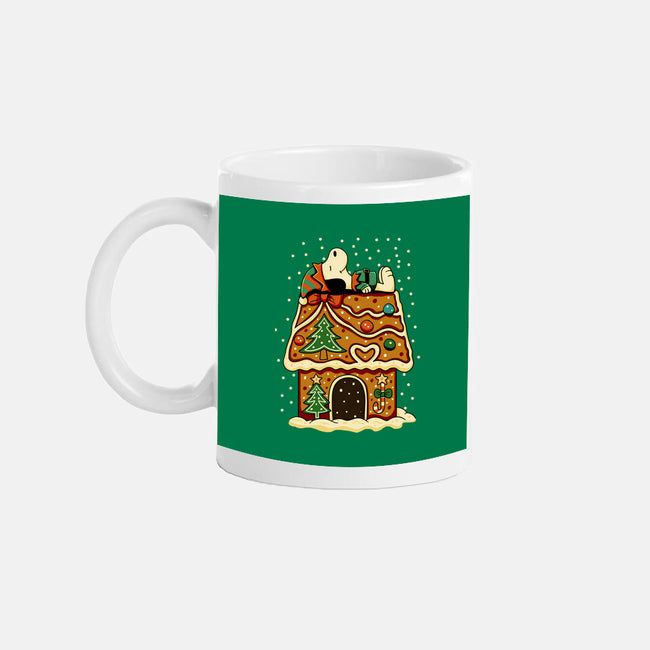 Snoopy On Gingerbread House-None-Mug-Drinkware-JamesQJO