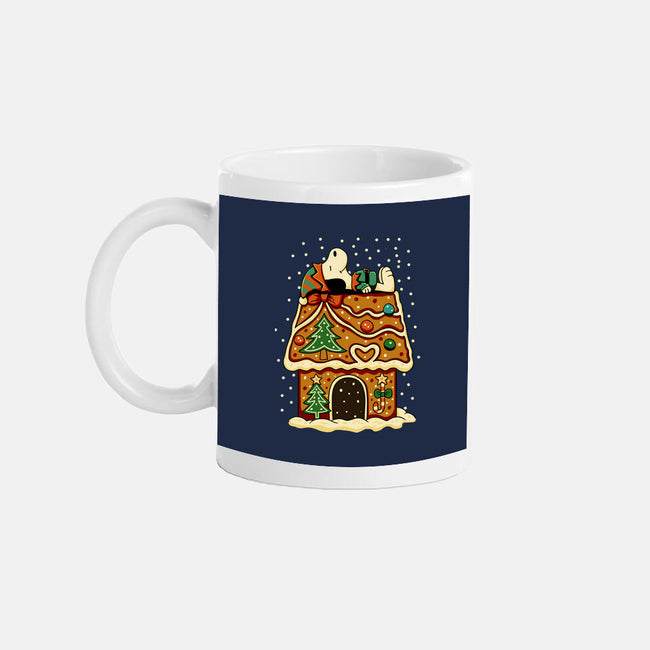 Snoopy On Gingerbread House-None-Mug-Drinkware-JamesQJO