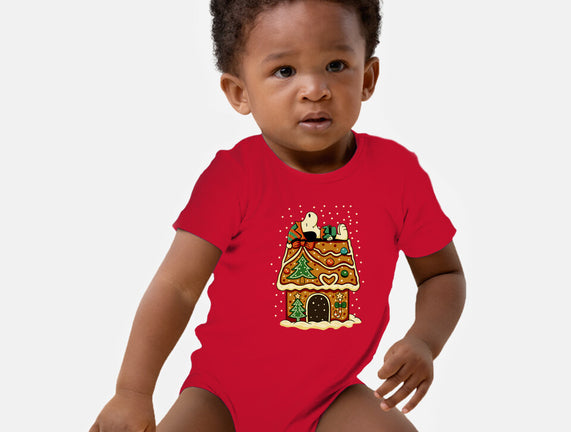 Snoopy On Gingerbread House