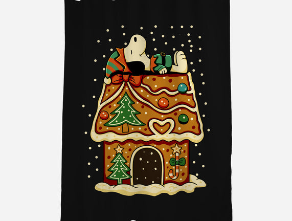 Snoopy On Gingerbread House