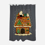 Snoopy On Gingerbread House-None-Polyester-Shower Curtain-JamesQJO