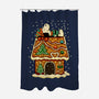 Snoopy On Gingerbread House-None-Polyester-Shower Curtain-JamesQJO