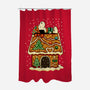 Snoopy On Gingerbread House-None-Polyester-Shower Curtain-JamesQJO