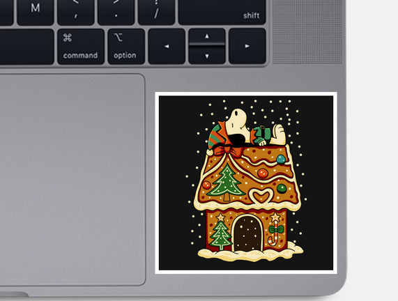 Snoopy On Gingerbread House