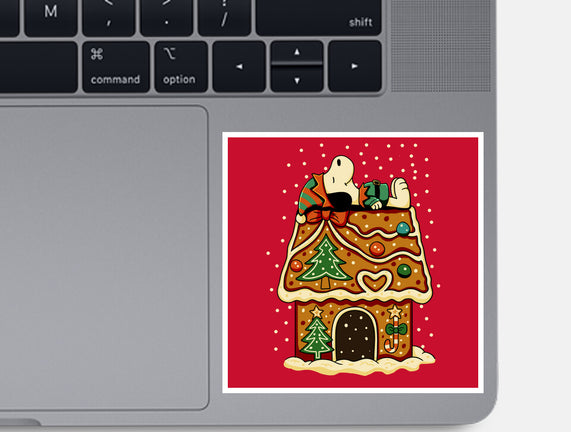 Snoopy On Gingerbread House