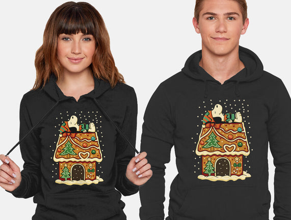 Snoopy On Gingerbread House
