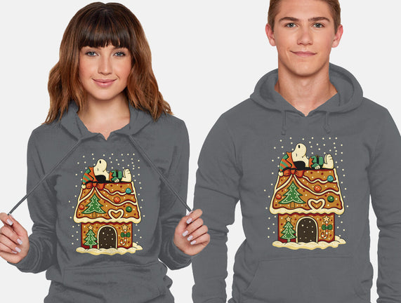Snoopy On Gingerbread House