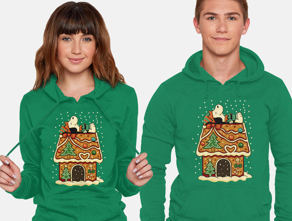 Snoopy On Gingerbread House