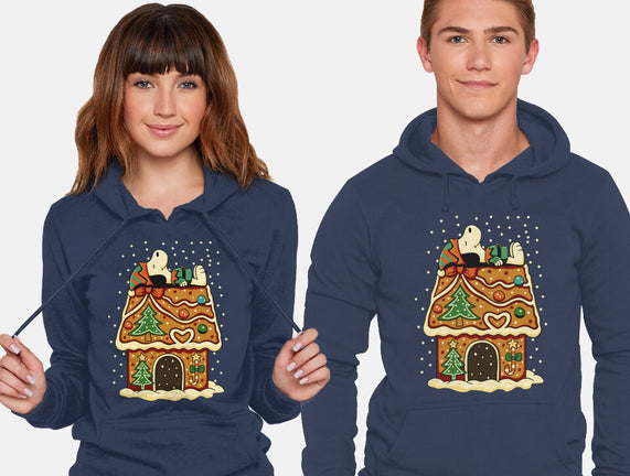 Snoopy On Gingerbread House