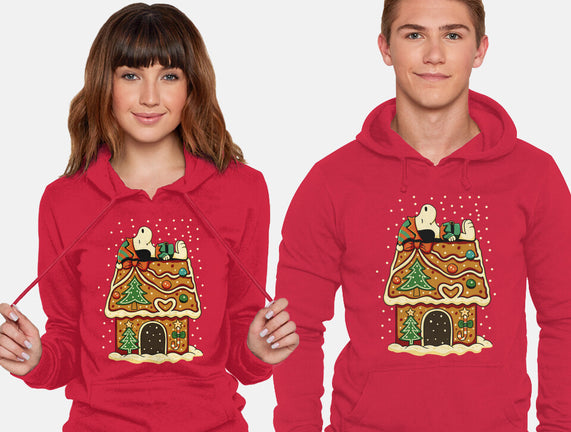 Snoopy On Gingerbread House