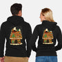 Snoopy On Gingerbread House-Unisex-Zip-Up-Sweatshirt-JamesQJO