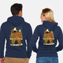 Snoopy On Gingerbread House-Unisex-Zip-Up-Sweatshirt-JamesQJO