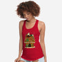 Snoopy On Gingerbread House-Womens-Racerback-Tank-JamesQJO