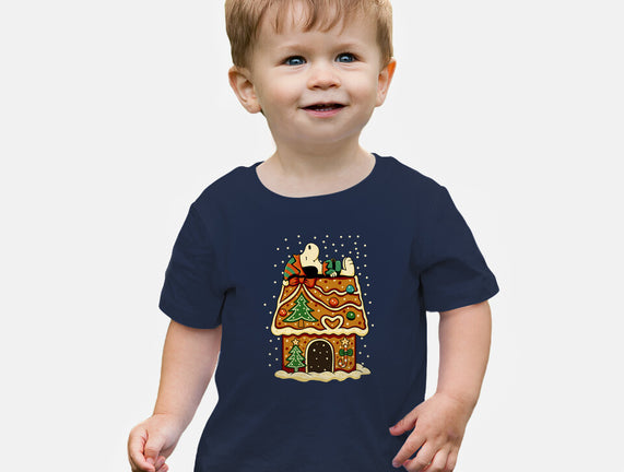 Snoopy On Gingerbread House