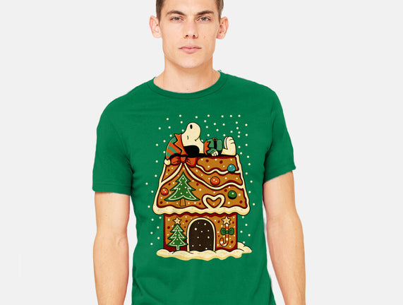 Snoopy On Gingerbread House