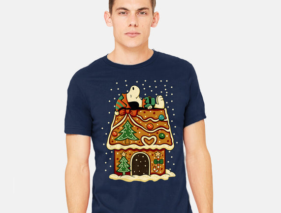 Snoopy On Gingerbread House