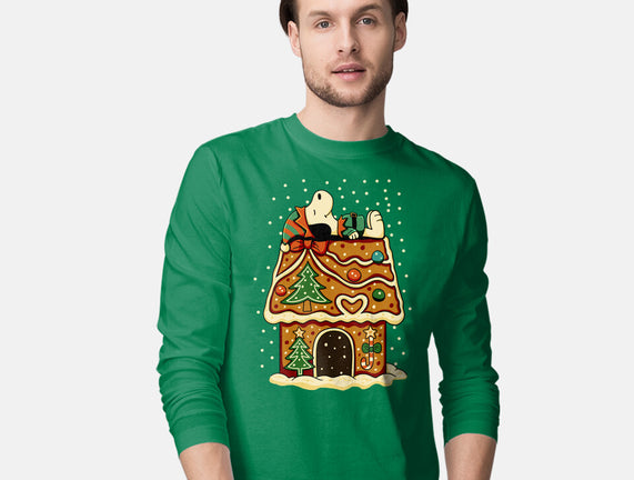 Snoopy On Gingerbread House