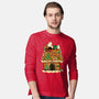 Snoopy On Gingerbread House-Mens-Long Sleeved-Tee-JamesQJO