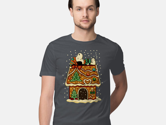 Snoopy On Gingerbread House