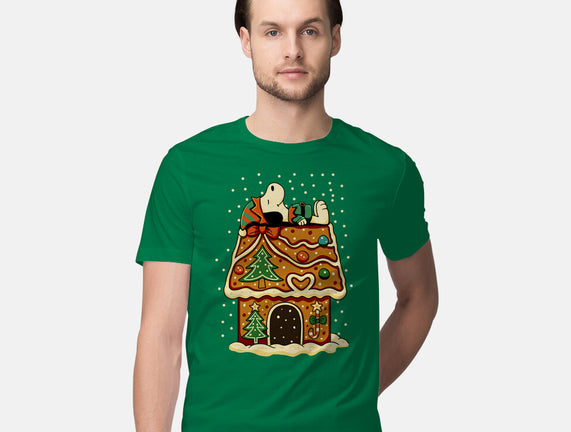 Snoopy On Gingerbread House