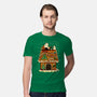 Snoopy On Gingerbread House-Mens-Premium-Tee-JamesQJO