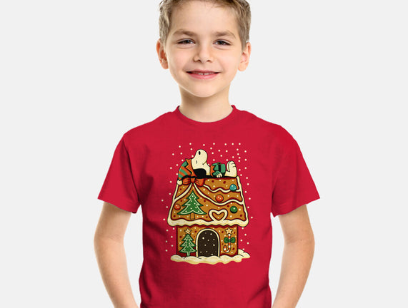 Snoopy On Gingerbread House