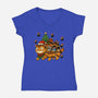 Catbus Christmas-Womens-V-Neck-Tee-JamesQJO