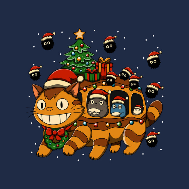 Catbus Christmas-Womens-V-Neck-Tee-JamesQJO