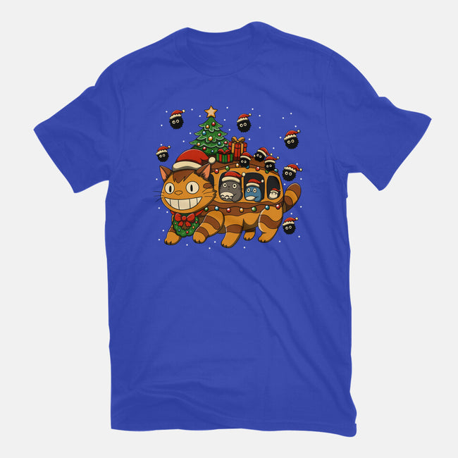 Catbus Christmas-Womens-Fitted-Tee-JamesQJO