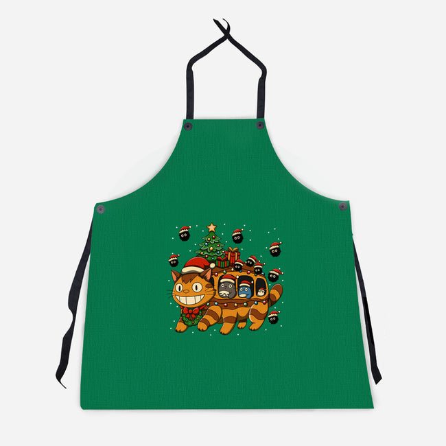 Catbus Christmas-Unisex-Kitchen-Apron-JamesQJO