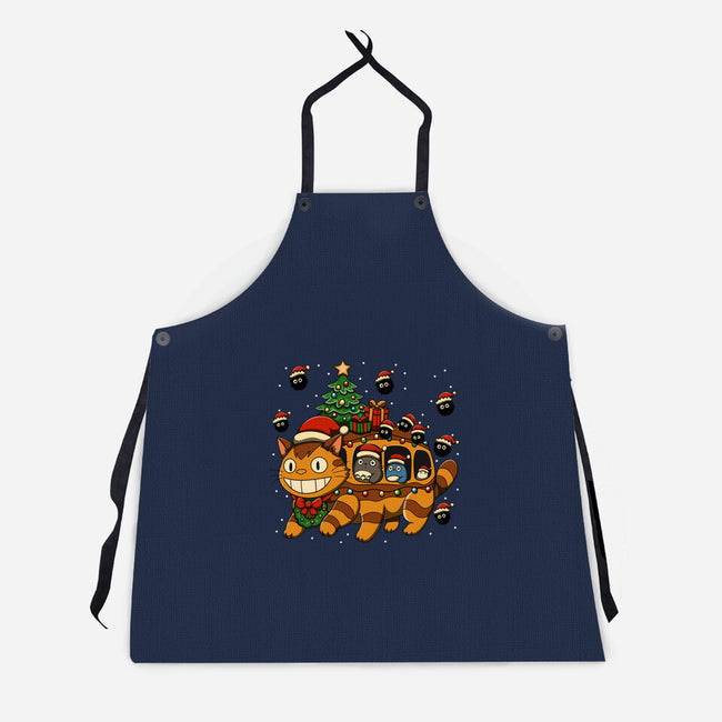 Catbus Christmas-Unisex-Kitchen-Apron-JamesQJO