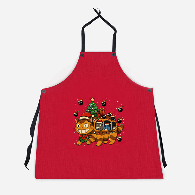 Catbus Christmas-Unisex-Kitchen-Apron-JamesQJO