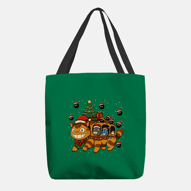 Catbus Christmas-None-Basic Tote-Bag-JamesQJO