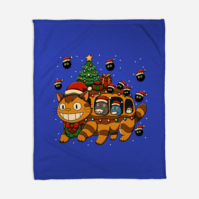 Catbus Christmas-None-Fleece-Blanket-JamesQJO
