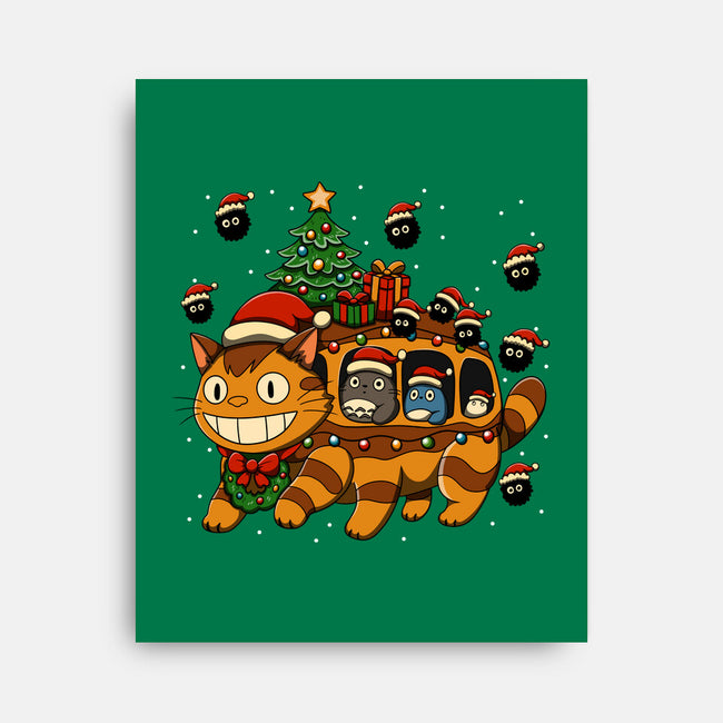 Catbus Christmas-None-Stretched-Canvas-JamesQJO