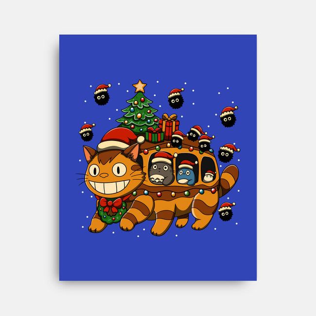 Catbus Christmas-None-Stretched-Canvas-JamesQJO