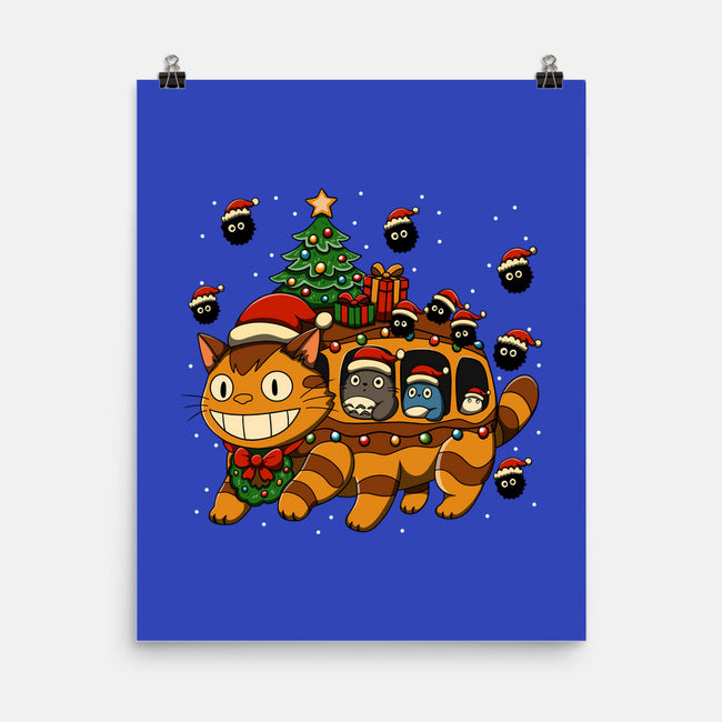 Catbus Christmas-None-Matte-Poster-JamesQJO