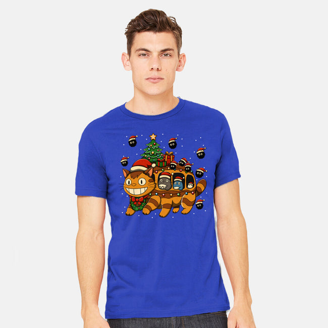 Catbus Christmas-Mens-Heavyweight-Tee-JamesQJO