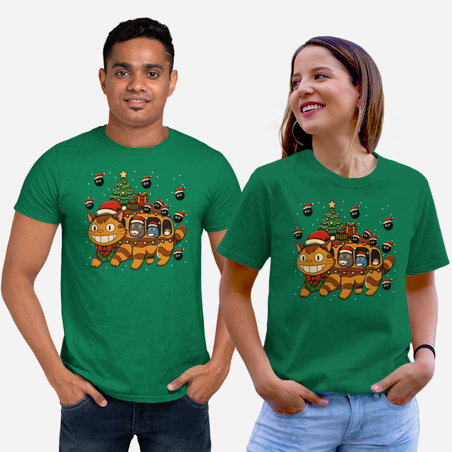 Catbus Christmas-Unisex-Basic-Tee-JamesQJO