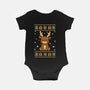 Gingerbread Reindeer Ugly Sweater-Baby-Basic-Onesie-JamesQJO