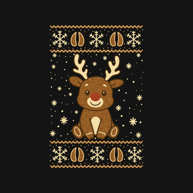Gingerbread Reindeer Ugly Sweater-None-Fleece-Blanket-JamesQJO