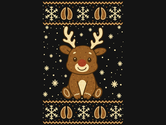 Gingerbread Reindeer Ugly Sweater