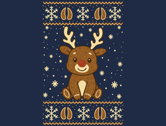 Gingerbread Reindeer Ugly Sweater