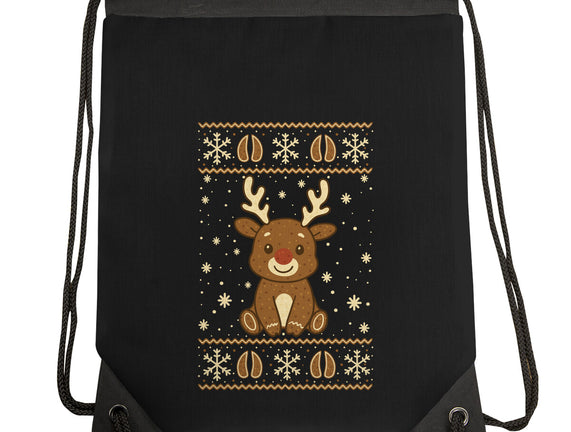Gingerbread Reindeer Ugly Sweater