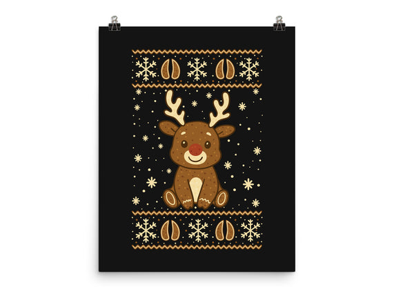 Gingerbread Reindeer Ugly Sweater